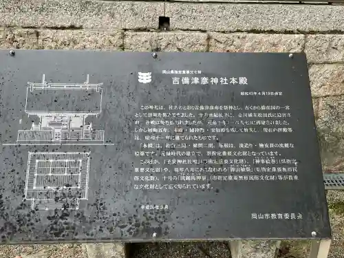 吉備津彦神社の{uncategorized: "未分類", other: "その他", undefined: "問題あり", building: "その他建物", grave: "お墓", sacred_gate: "鳥居", guardian: "狛犬", statue: "像", buddha: "仏像", history: "歴史", nature: "自然", garden: "庭園", animal: "動物", pagoda: "塔", temizu: "手水舎", mountain_gate: "山門・神門", sanctuary: "本殿・本堂", subordinate: "末社・摂社", art: "芸術", scenery: "景色", jizo: "地蔵", ema: "絵馬", goshuin: "御朱印", omikuji: "おみくじ", items: "授与品その他", amulet: "お守り", goshuincho: "御朱印帳", eats: "食事", festival: "お祭り", votive_dance: "神楽", shichigosan: "七五三参", wedding: "結婚式", experience: "体験その他", initially: "初詣", around: "周辺", anti_infection: "感染症対策"}