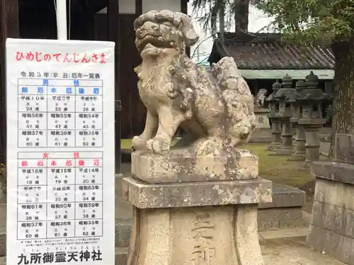 九所御霊天神社の狛犬