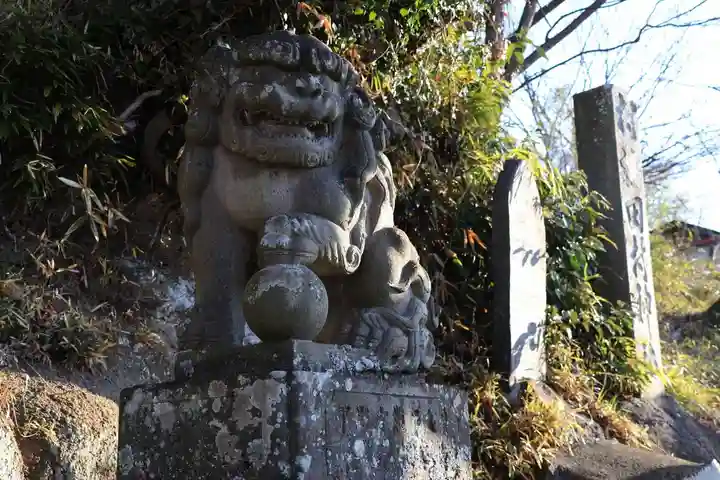 阿久津「田村神社」(郡山市阿久津町)旧社名:伊豆箱根三嶋三社の狛犬