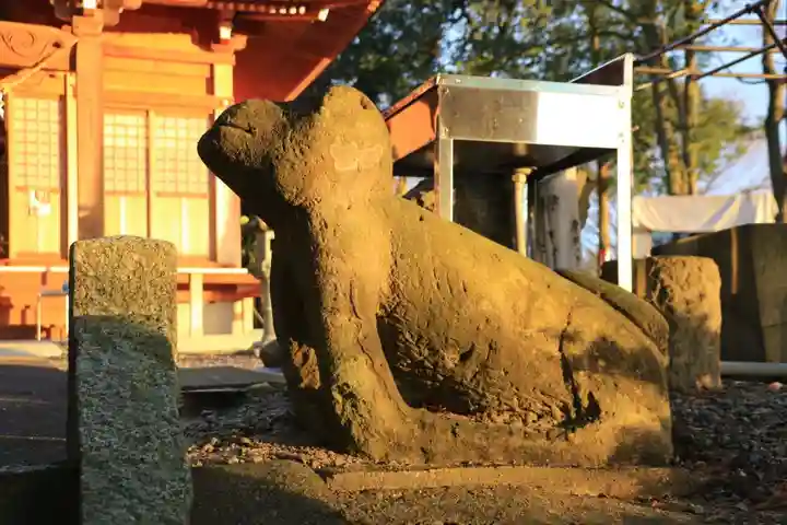 阿久津「田村神社」(郡山市阿久津町)旧社名:伊豆箱根三嶋三社の狛犬