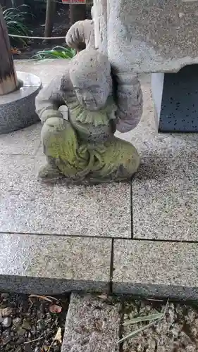 阿豆佐味天神社 立川水天宮の像