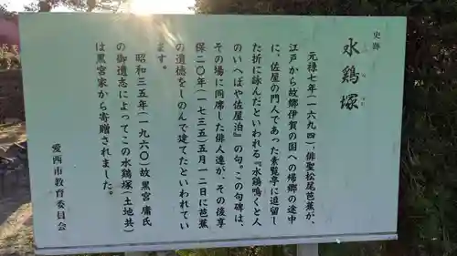 水鶏塚の歴史