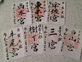 日吉大社の御朱印 2026年01月