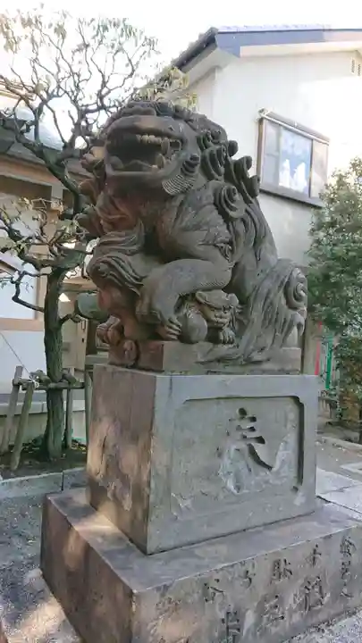穏田神社の狛犬