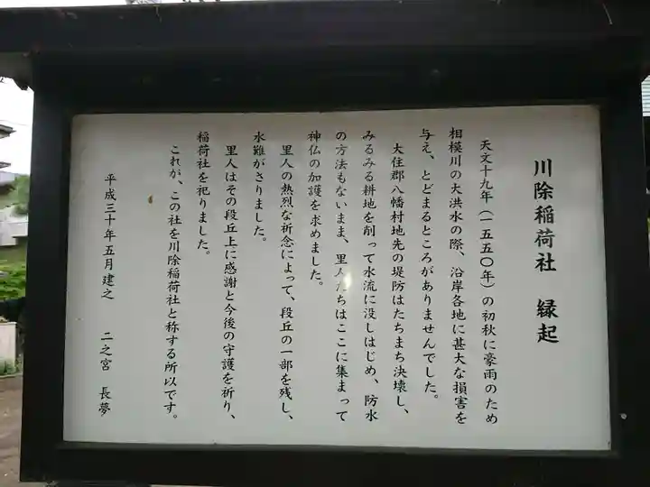 川除稲荷社(神奈川県)