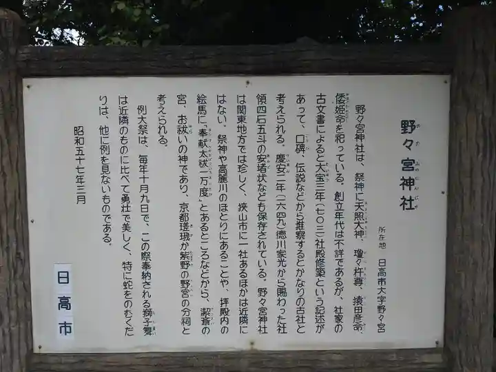 野々宮神社(埼玉県)