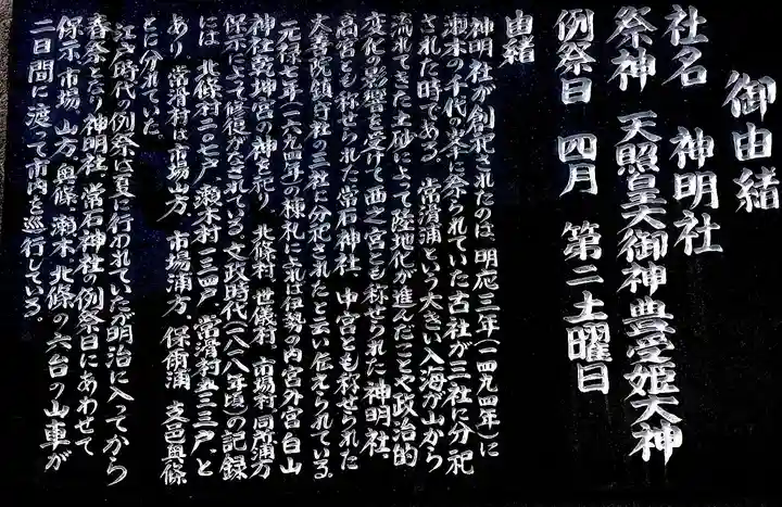 神明社(常滑神明社)の歴史