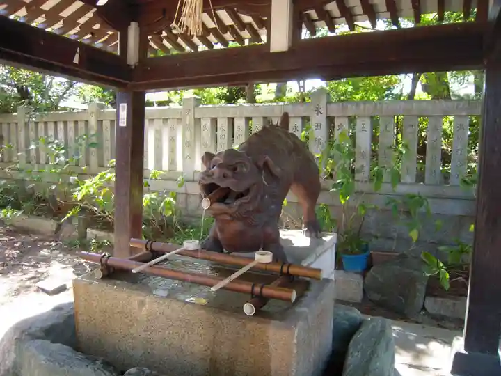阿部野神社の手水舎