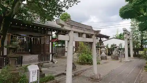 阿豆佐味天神社 立川水天宮の鳥居