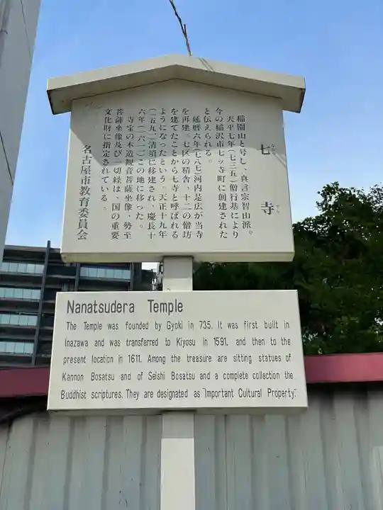 稲園山 七寺の歴史