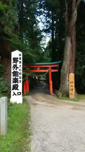 白山神社の鳥居