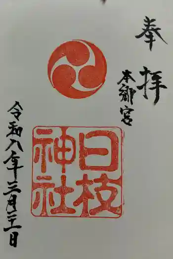 日枝神社の御朱印