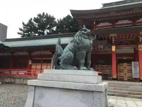 五社神社　諏訪神社の狛犬