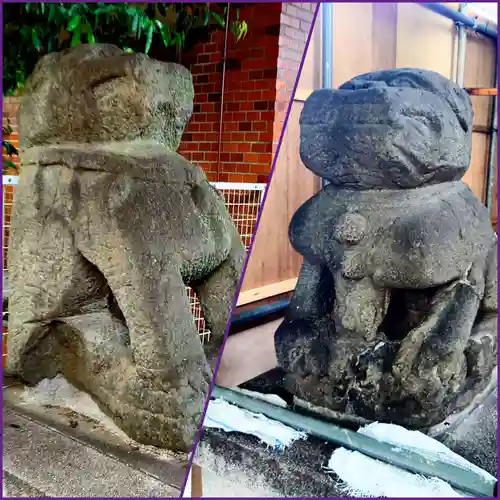 穏田神社の狛犬