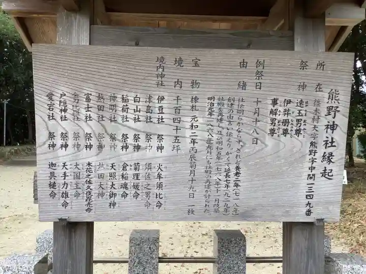 熊野神社(熊野町)の歴史