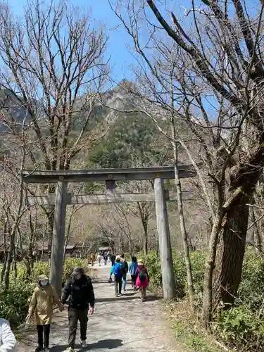 穂高神社奥宮の鳥居