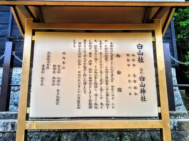 白山社(成岩白山神社)の歴史
