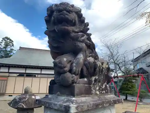 安産神社の狛犬