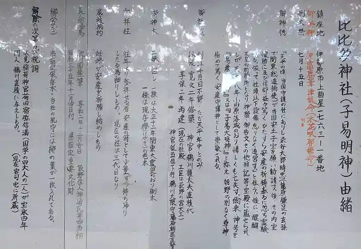 比比多神社(子易明神)(神奈川県)