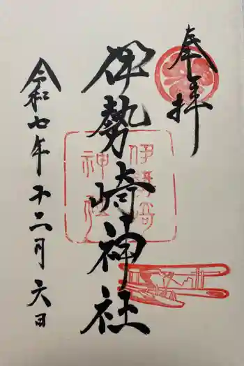 伊勢崎神社の御朱印 2025年12月