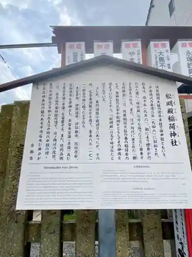 松明殿稲荷神社の歴史