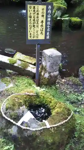 丹内山神社の手水