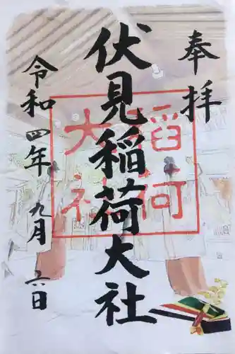 伏見稲荷大社の御朱印