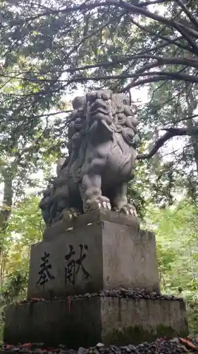 戸隠神社奥社の狛犬