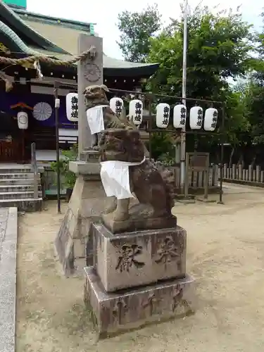 阿遅速雄神社の狛犬