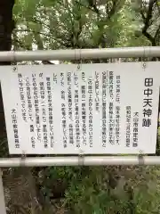 田中天神跡（稲木神社跡）の歴史