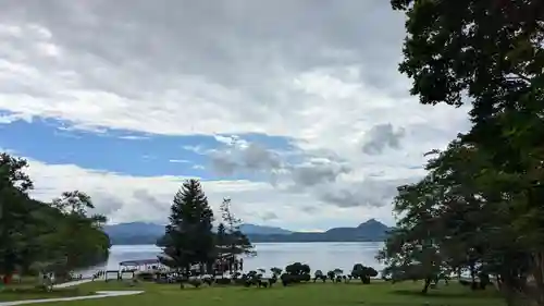神社（洞爺湖中の島）の景色