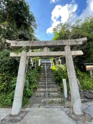 於婆宮神社の鳥居