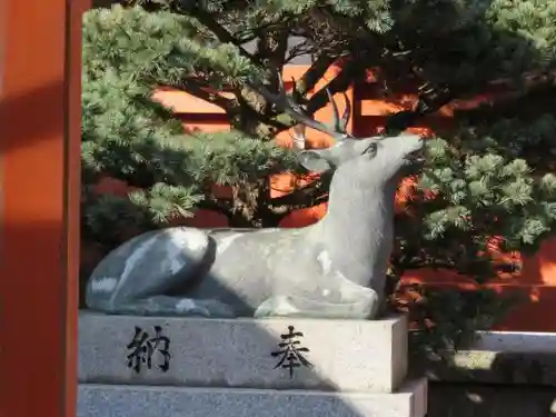 西院春日神社の狛犬