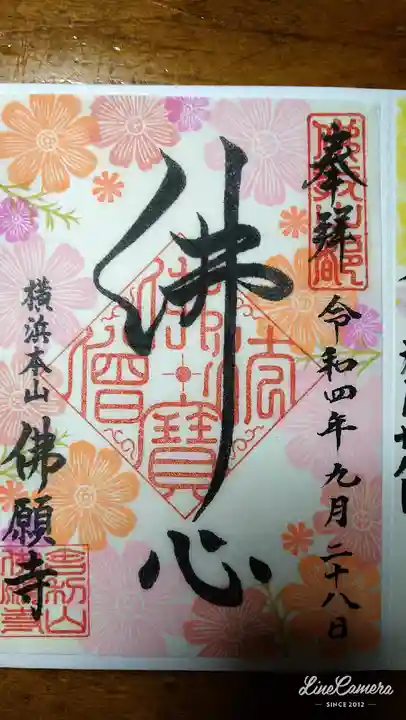 佛願寺 横浜本山の御朱印