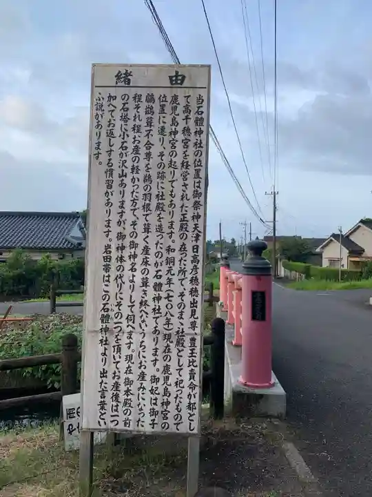 石體神社の歴史