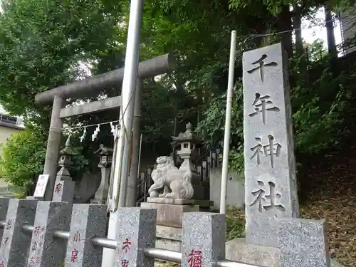 千年神社の鳥居