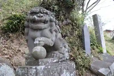 阿久津「田村神社」(郡山市阿久津町)旧社名:伊豆箱根三嶋三社の狛犬