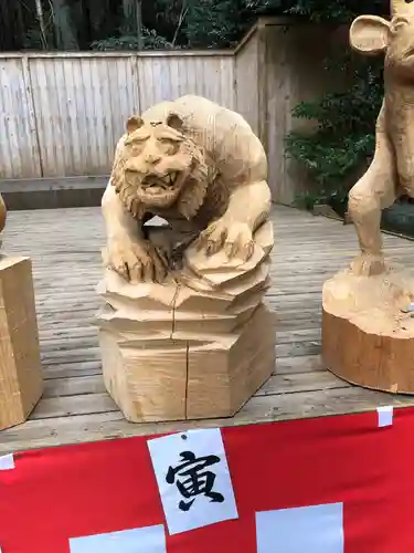 日光大室高龗神社の狛犬