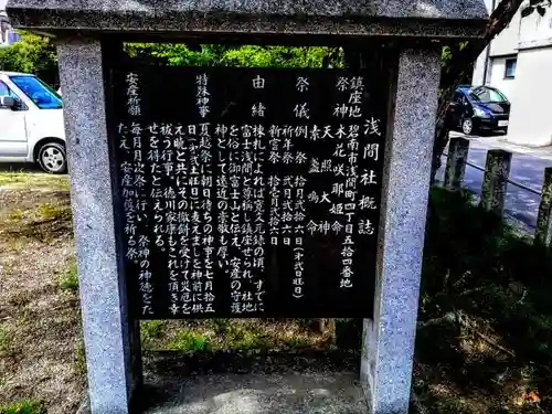 浅間社（鶴ヶ崎神社）の歴史