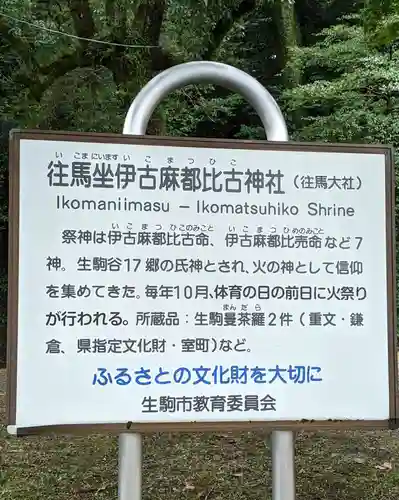 往馬坐伊古麻都比古神社の歴史