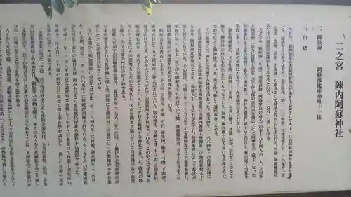 二之宮陳内阿蘇神社の歴史