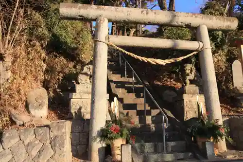 阿久津「田村神社」（郡山市阿久津町）旧社名：伊豆箱根三嶋三社の鳥居