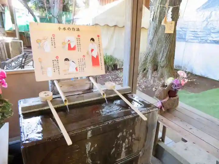 太子堂八幡神社の手水舎