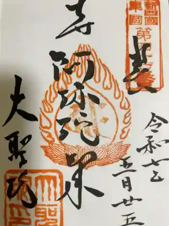 根岸山大聖院覺王寺の御朱印 2025年05月