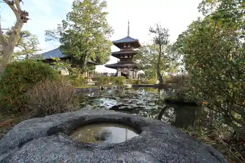 法起寺の庭園