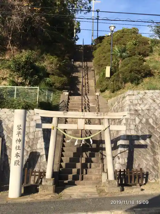 武州柿生琴平神社の鳥居