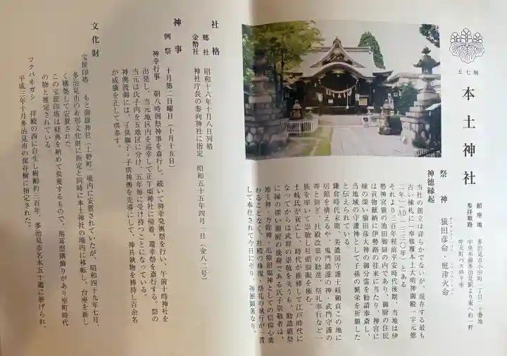 本土神社の{uncategorized: "未分類", other: "その他", undefined: "問題あり", building: "その他建物", grave: "お墓", sacred_gate: "鳥居", guardian: "狛犬", statue: "像", buddha: "仏像", history: "歴史", nature: "自然", garden: "庭園", animal: "動物", pagoda: "塔", temizu: "手水舎", mountain_gate: "山門・神門", sanctuary: "本殿・本堂", subordinate: "末社・摂社", art: "芸術", scenery: "景色", jizo: "地蔵", ema: "絵馬", goshuin: "御朱印", omikuji: "おみくじ", items: "授与品その他", amulet: "お守り", goshuincho: "御朱印帳", eats: "食事", festival: "お祭り", votive_dance: "神楽", shichigosan: "七五三参", wedding: "結婚式", experience: "体験その他", initially: "初詣", around: "周辺", anti_infection: "感染症対策"}