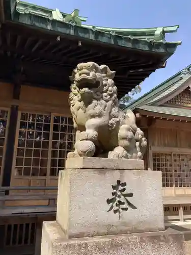 植田八幡神社の狛犬