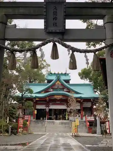 多摩川浅間神社の鳥居