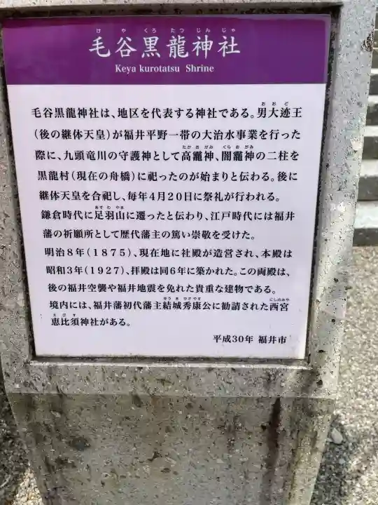 毛谷黒龍神社(福井県)